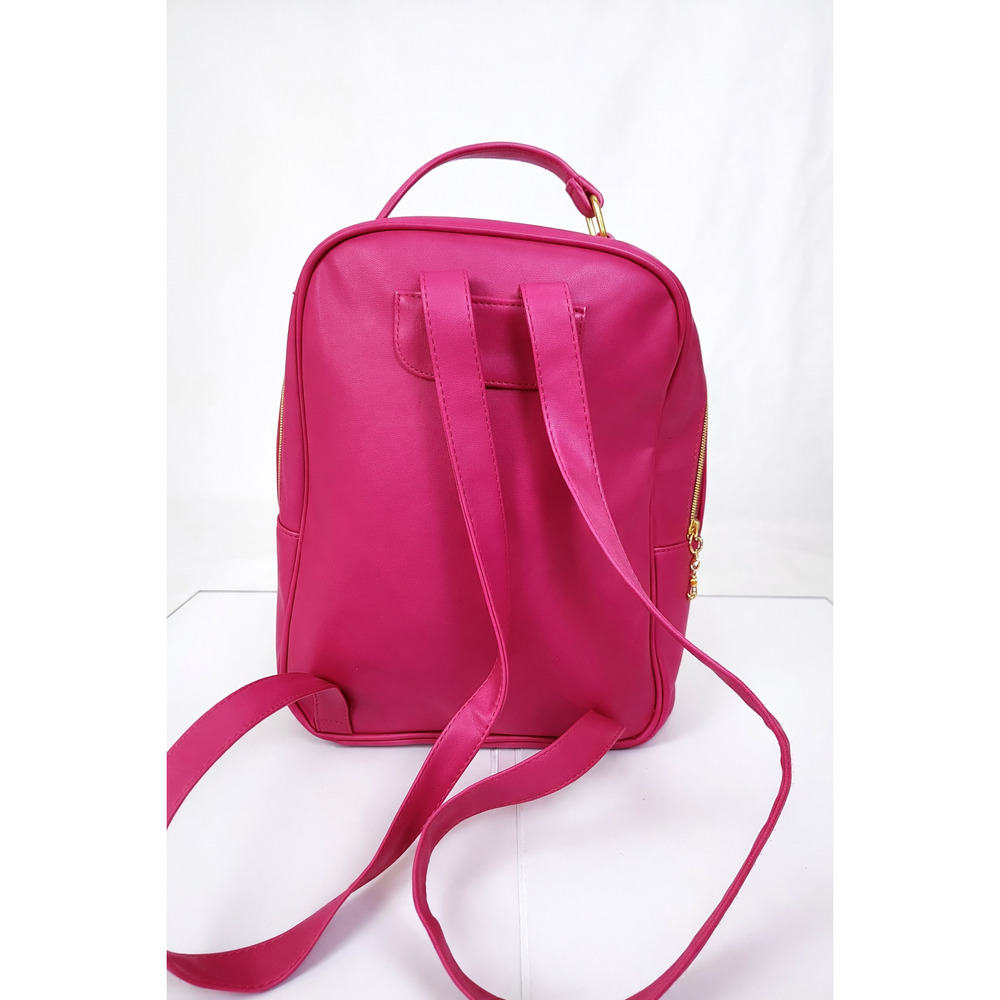 Juicy Couture Pink Mini Backpack Black Sequin Front Gold Hardware Y2K Glam Bag - Picture 2 of 7